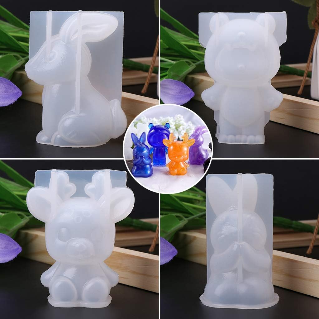 3D Cute Deer Molds Jewelry Pendan Tool Silicone Mold Craft Epoxy Resin Mold Home Fondant Cake Decoration Gift image 4