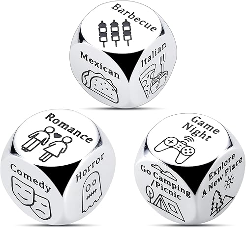 3 dados divertidos para una cita nocturna para mujeres y hombres, dados traviesos, regalos para el día de San Valentín para parejas