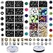 Bracelet Making Kit Beads Bulk - 800Pcs Color Volcanic Gemstone Lava Rock Beads Bulk Chakra Beads Spacer Beads with Crystal String for Diffuser Bracelets DIY Jewelry Making Supplies (4mm 6mm 8mm)