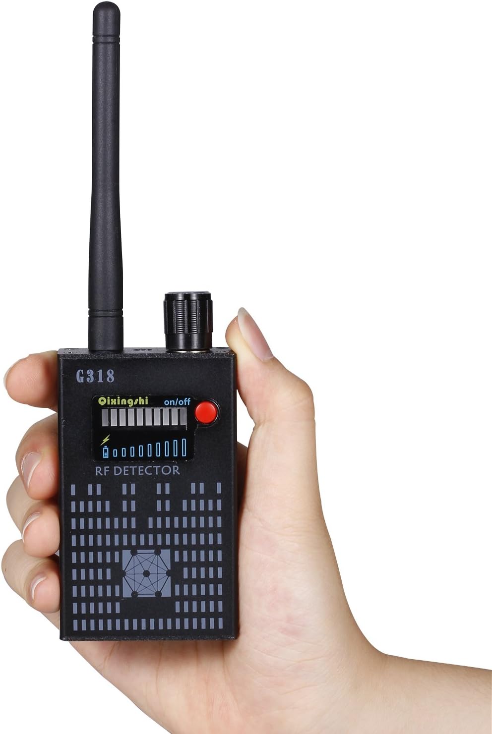 G318 RF Detector & Camera Finder, Anti Wireless Rf Mobile Signal Detector Tracer Finder GPS Tracker Wireless Camera Amplification Sensitivity GSM Device Finder(2" X 0.8" X 3.3", 4.1oz, Handheld)