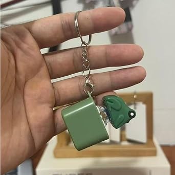 Frog Keychain with Sound,Frog LED Keychain with Sound,Rechargeable Keyboard Clicker for Stress Relief Anxiety Fun Gifts