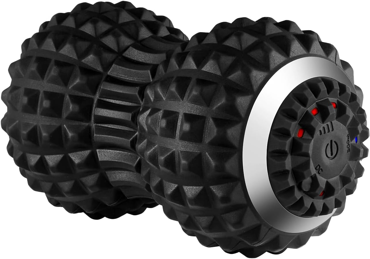 – Vibrating Balls for Massage - Neck Vibration Massage Recovery Roller - Adjustable Cervical Stretcher - for Home Office Gym Travel Yoga Dormitory Apartment