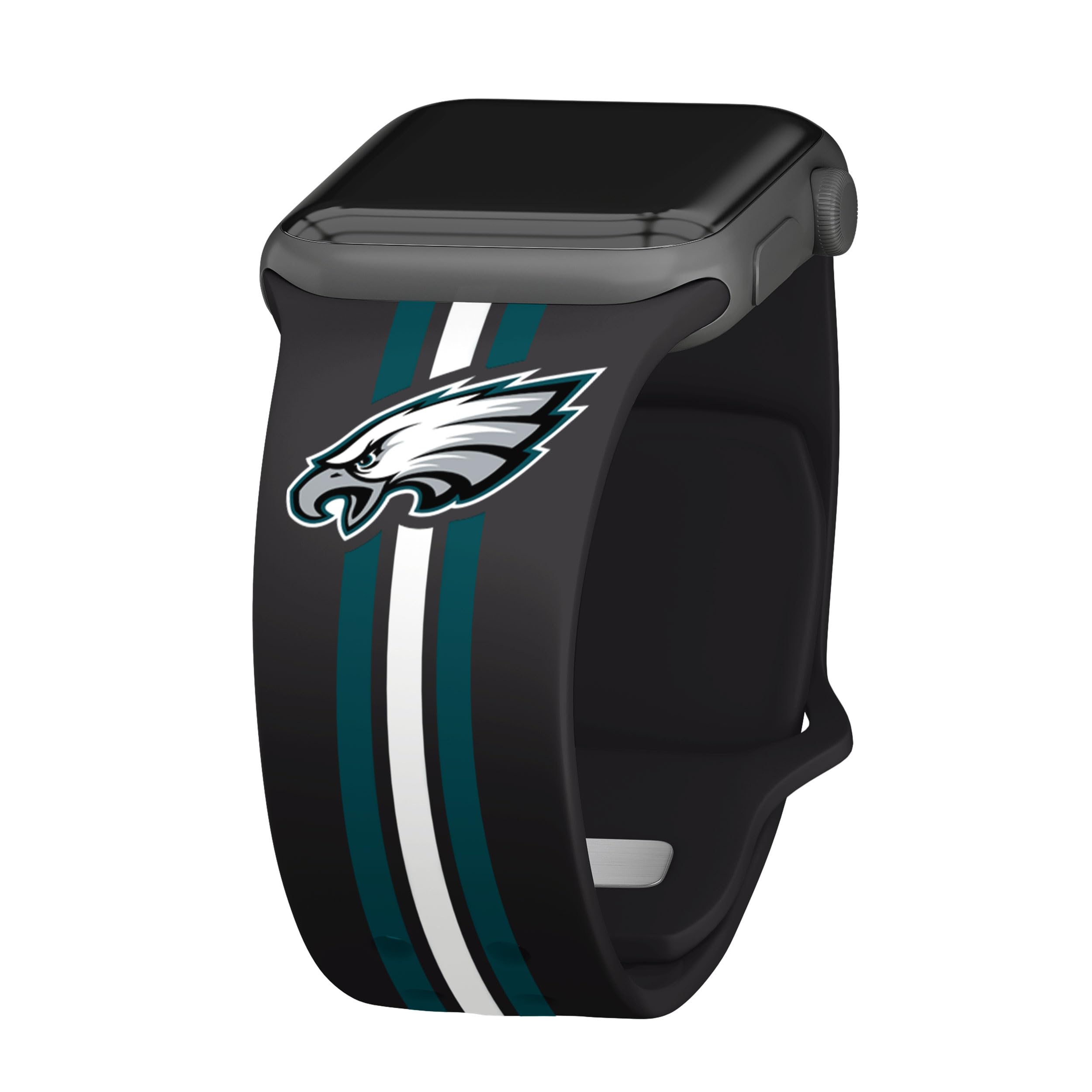 Game Time Philadelphia Eagles HD Watch Band Compatible with Apple Watch (42/44/45mm Short Stripes)