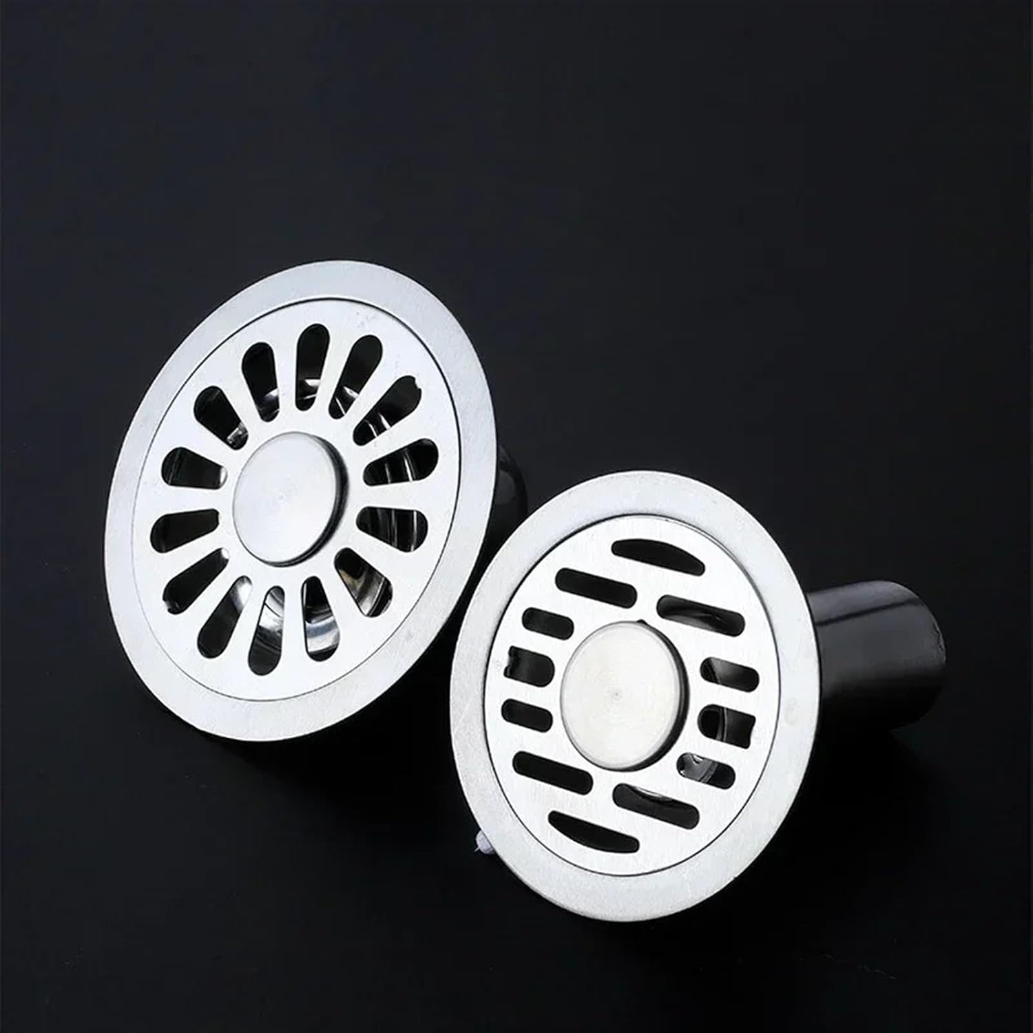 Floor Drains Stainless Steel Drainage Strainer Bathtub Shower Drainer Cover Deodorant Floor Drains Bathroom Fittings 1Pcs(A-10CM 1PCS)
