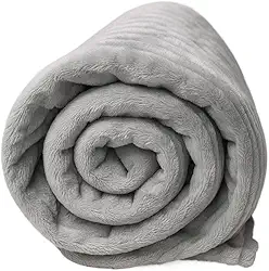 Manta Cobertor Canelada Casal Riscada Aveludada 2,00x1,80m (Cinza Claro)