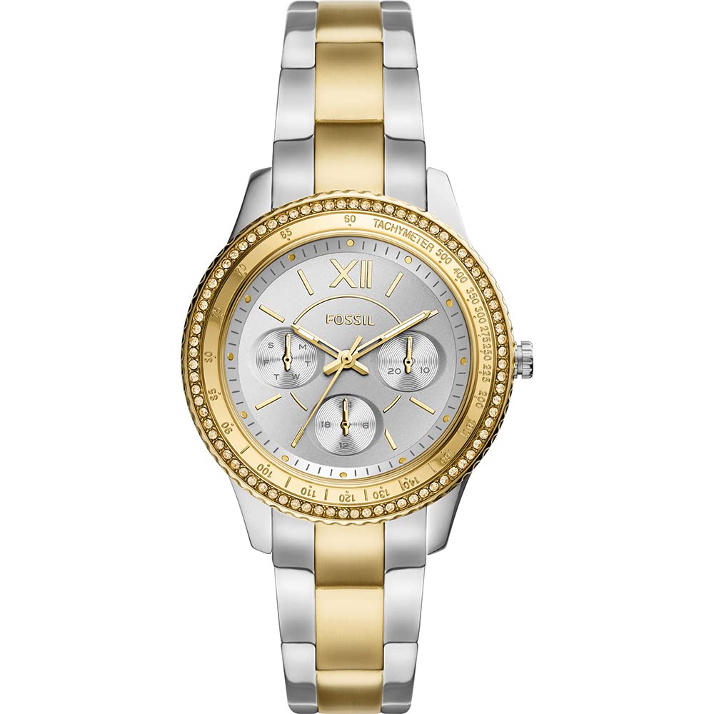 Fossil Women's Stella Sport Multifunction, Two-Tone Stainless Steel Watch, ES5107
