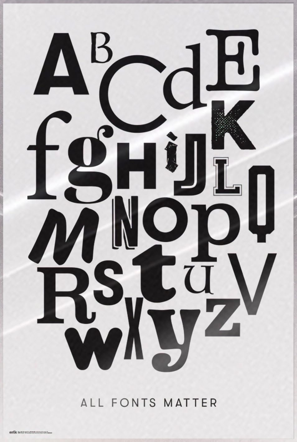 Amazon.com: All Fonts Matter - Poster (The Alphabet in 26 Different ...
