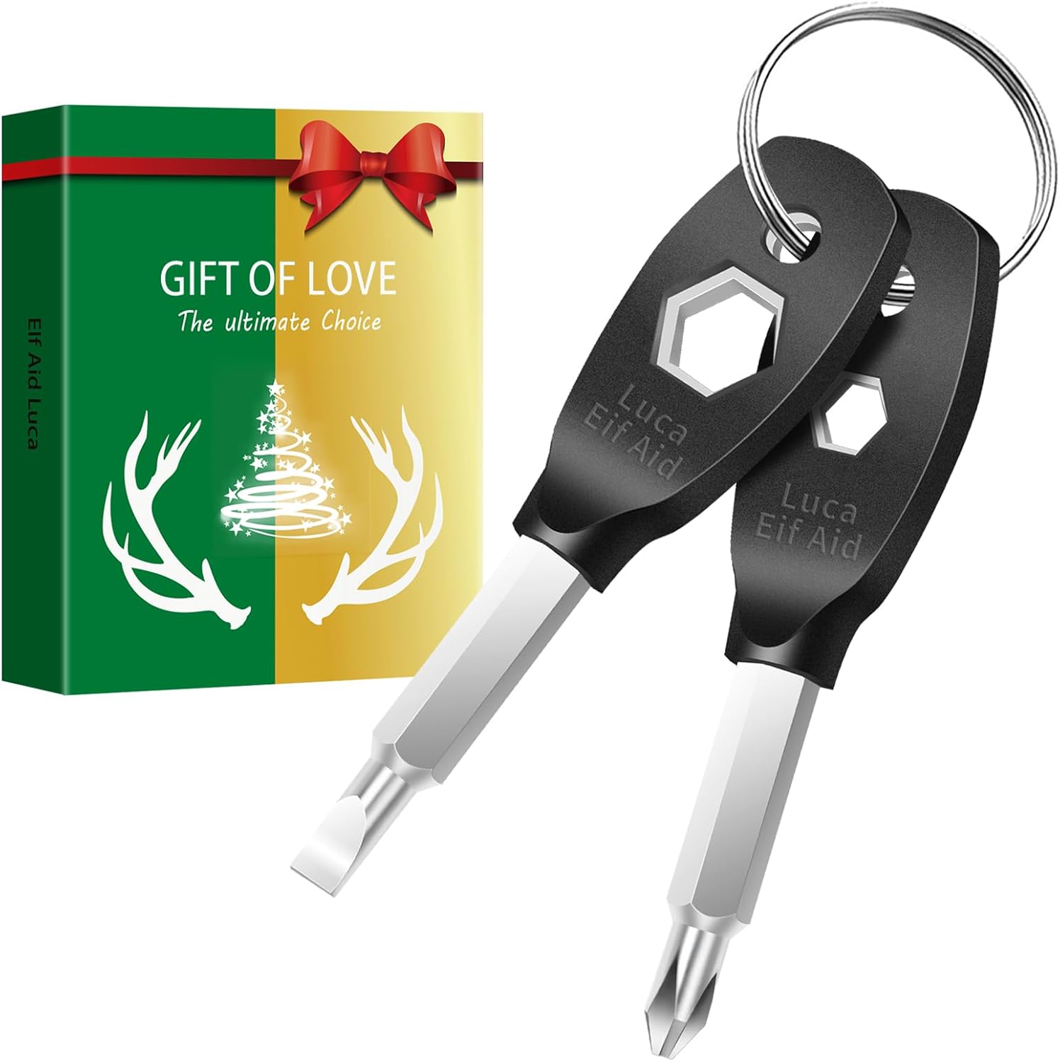 Gifts for men, Portable 4-in-1 Pocket Screwdriver Keychain Multitool, a Cool Gadget Perfect for Dads, Husbands and Boyfriends