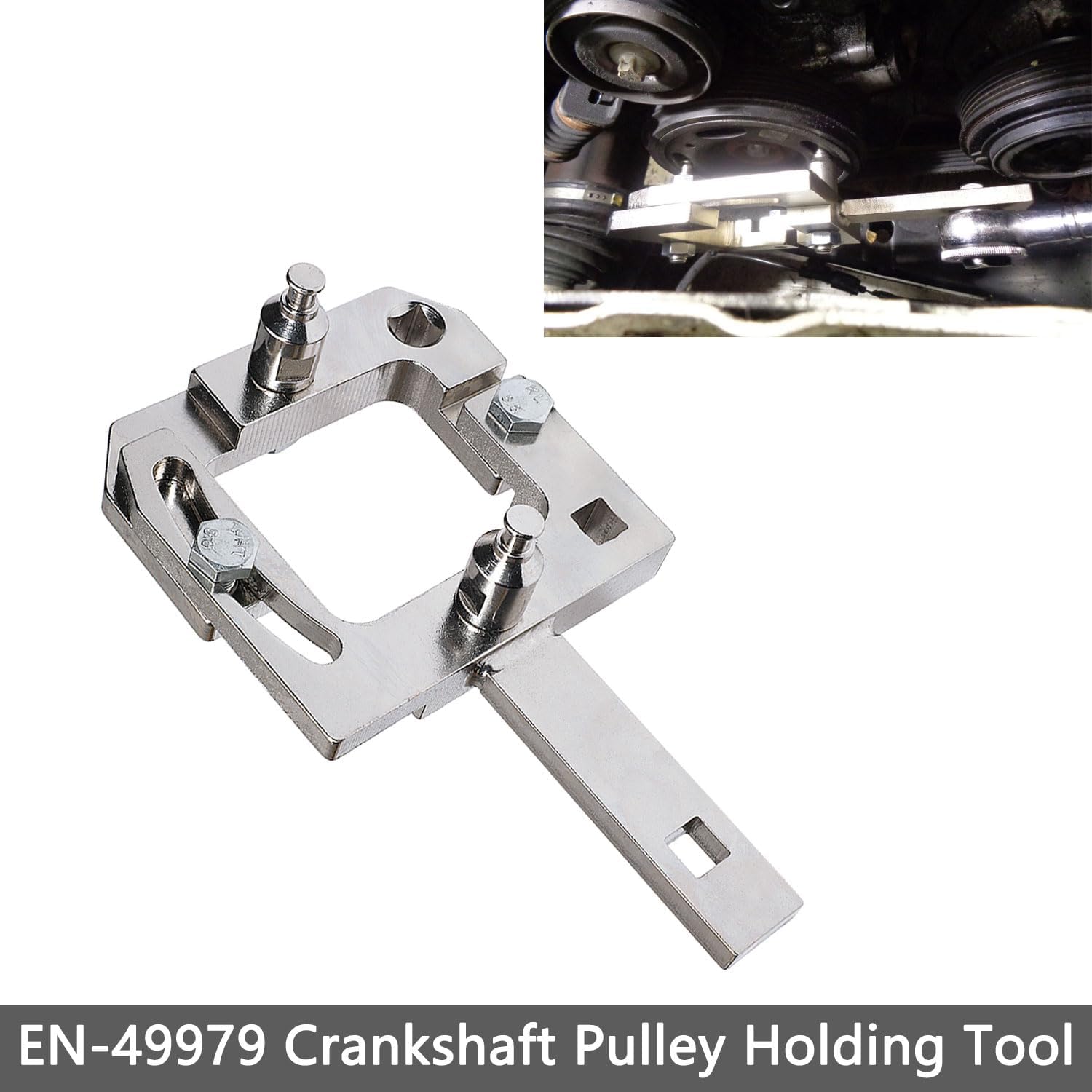 DPTOOL Crankshaft Pulley Holding Tool Compatible with Chevrolet Vauxhall Opel 1.0 1.2 1.4 Petrol and 1.6 CDTi ecoFLEX Engine Replace EN-49979