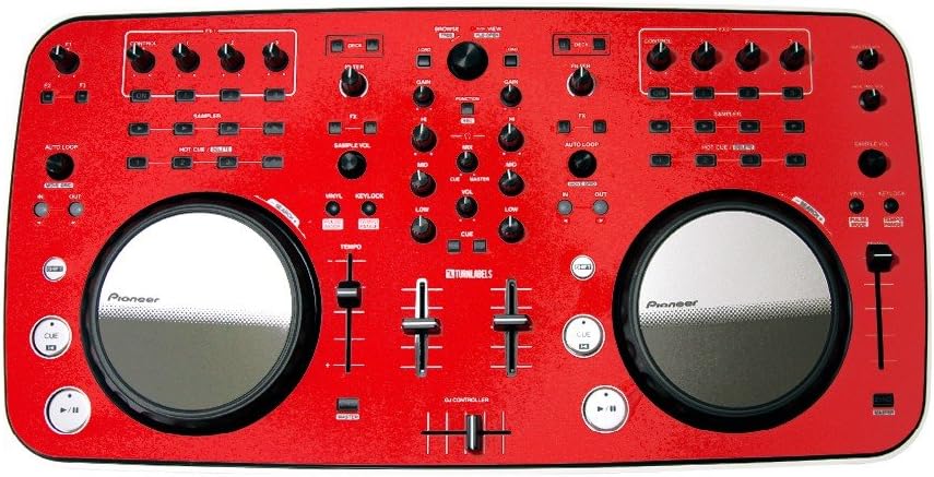 Red Protective Vinyl Overlay Skin made to fit Pioneer DDJ-Ergo Controller