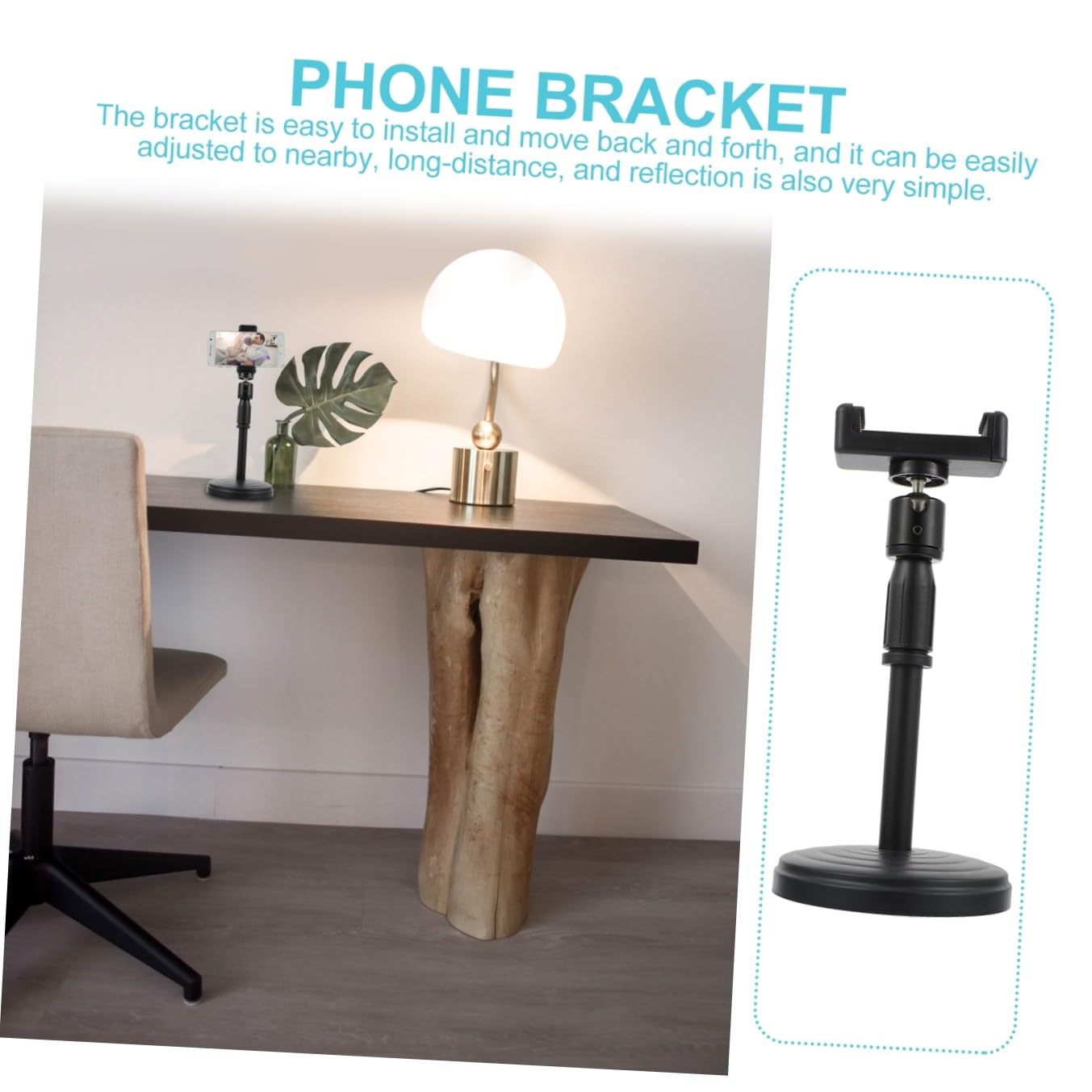 Operitacx Supporto Smartphone Multi Angolo Regolabile in Altezza Tavolo con Braccio Telescopico e Rotazione per Videoconferenze e Foto Struttura