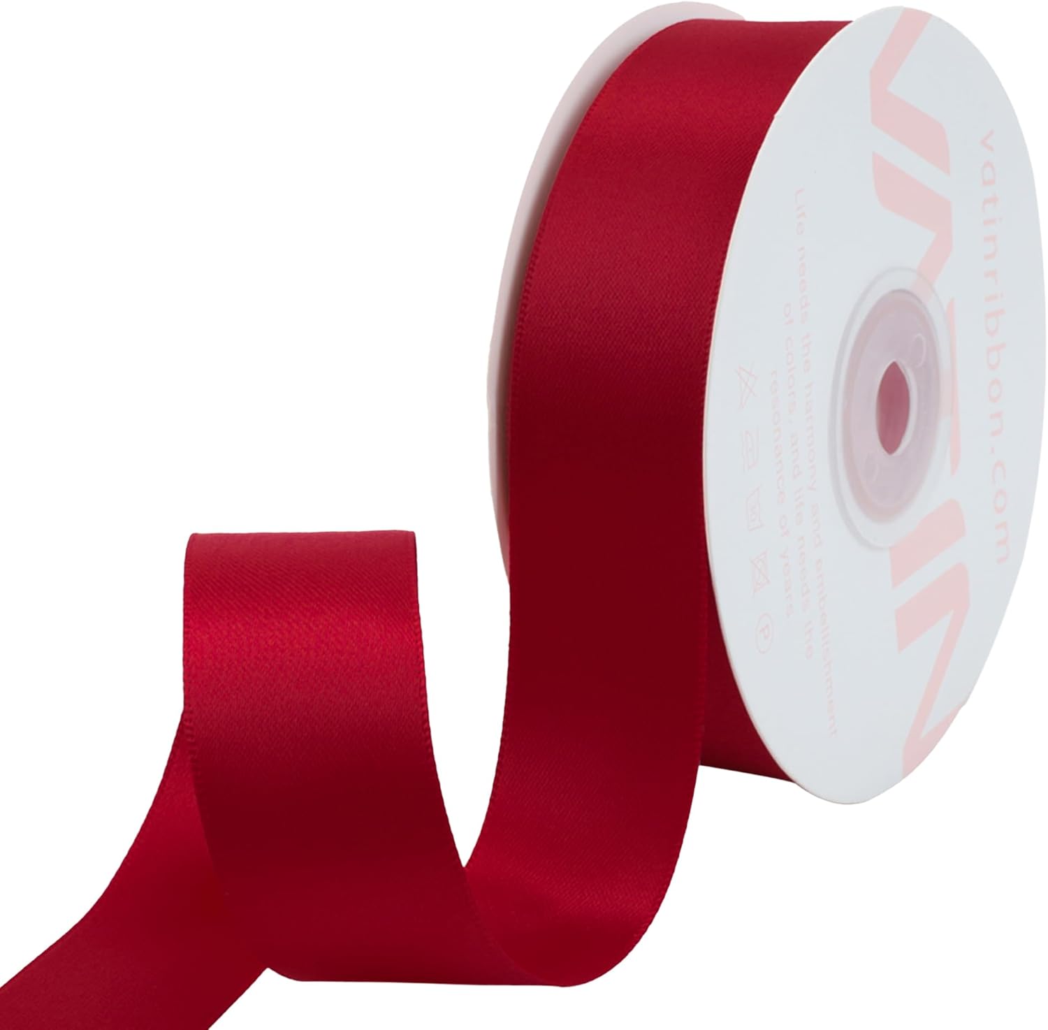 Amazon.com: VATIN Double Face Red Satin Ribbon 1