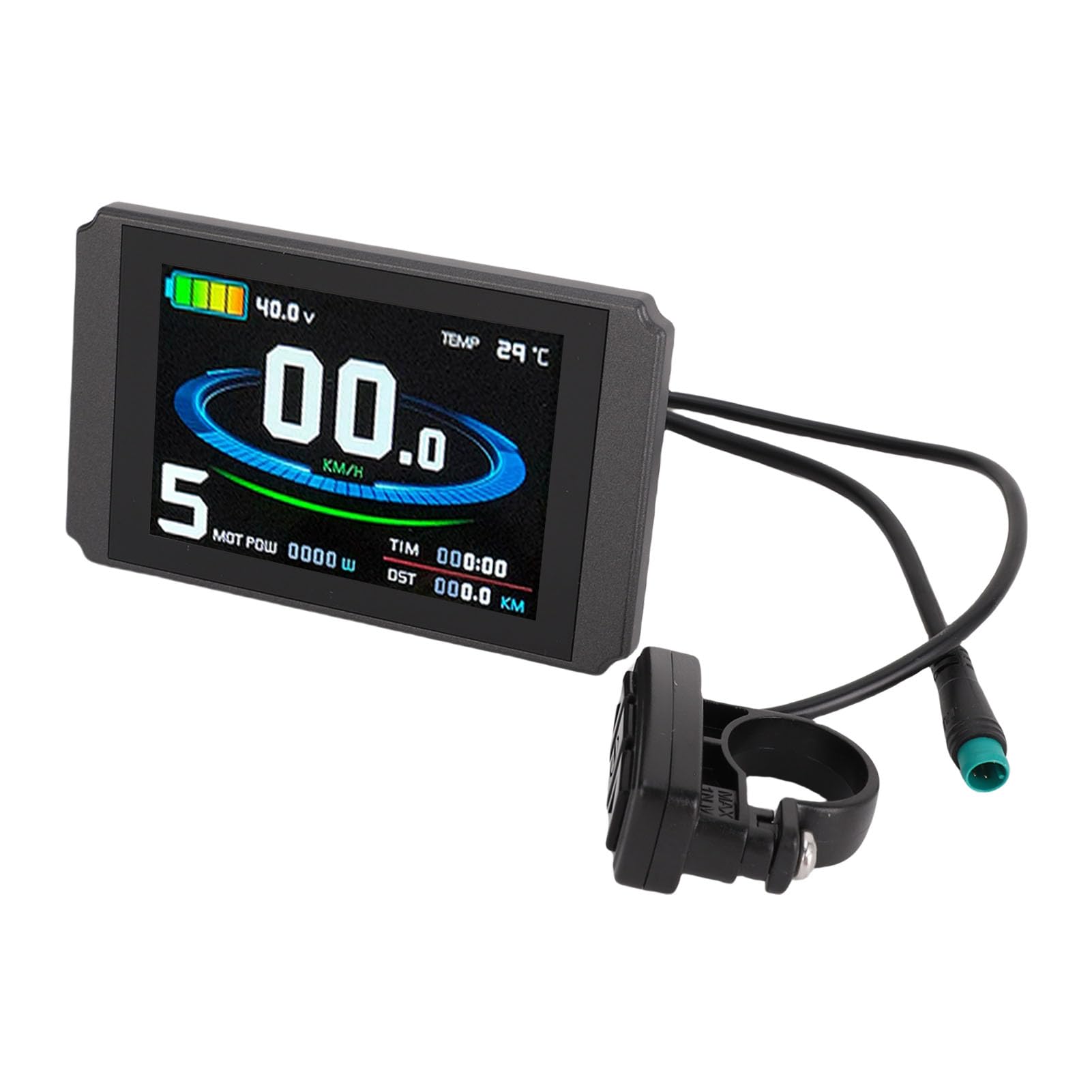 Bnineteenteam Miernik LCD do Hulajnogi, Panel Sterowania Hulajnogi Elektrycznej ABS Zapewniający Lepsze Wrażenia z Jazdy na Rowerze z Prędkościomierzem, Tablica Rozdzielcza Napięcia dla Rowerów