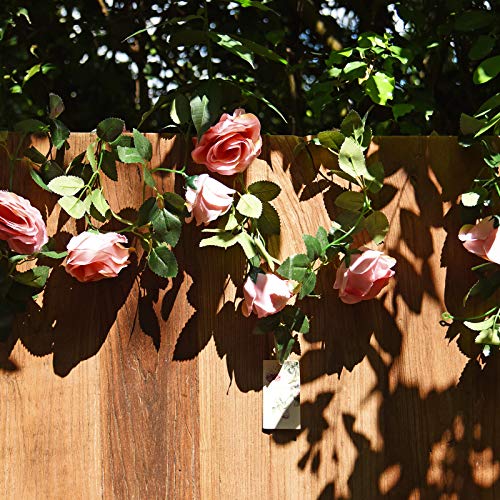 Fiveseasonstuff 29 Ft 4 Pack Rose Silk Flower Garland Artificial Flowers Decoration Hanging Floral Décor For Wedding Baby Shower Birthday Party Garden (Amaranth Pink) #TOP5