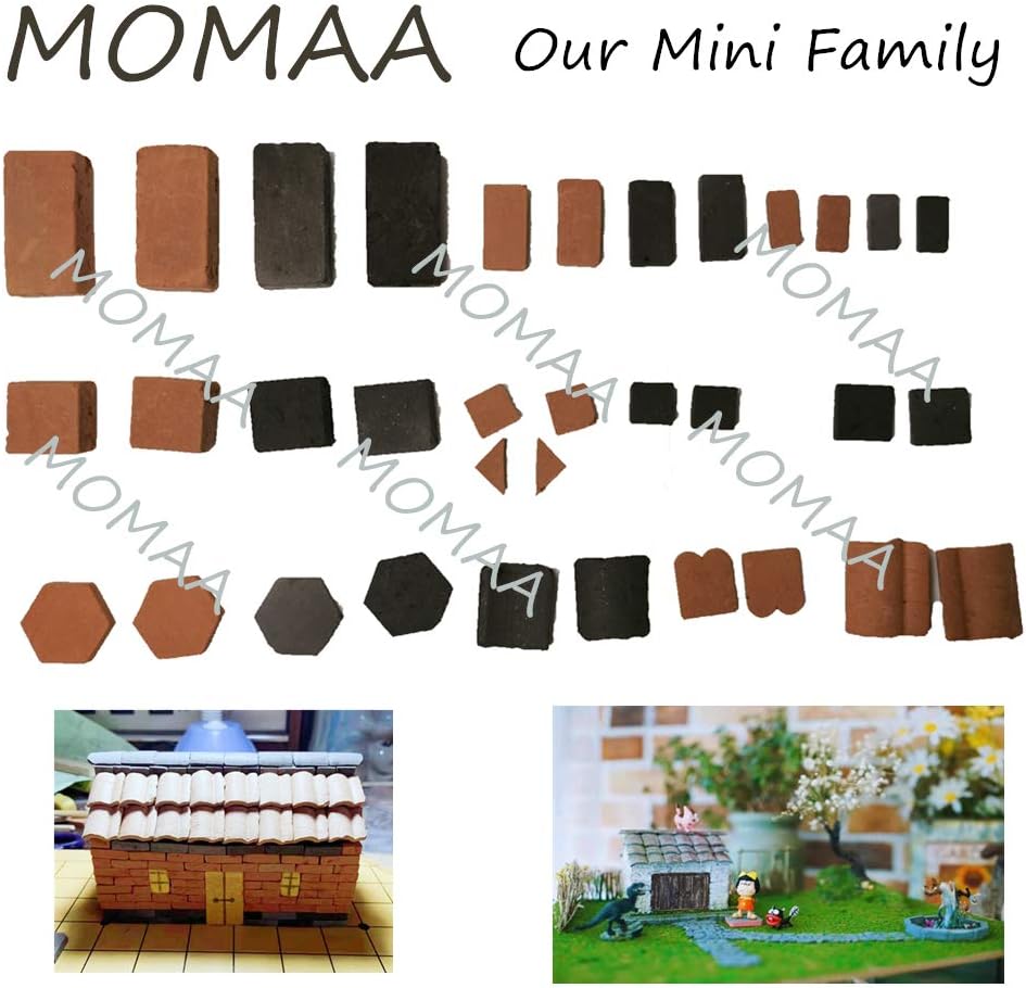 Buy MOMAA 1/35 Miniature Brick Scale Wall Bricks Mini Bricks Model DIY Dollhouse Bricks Diorama