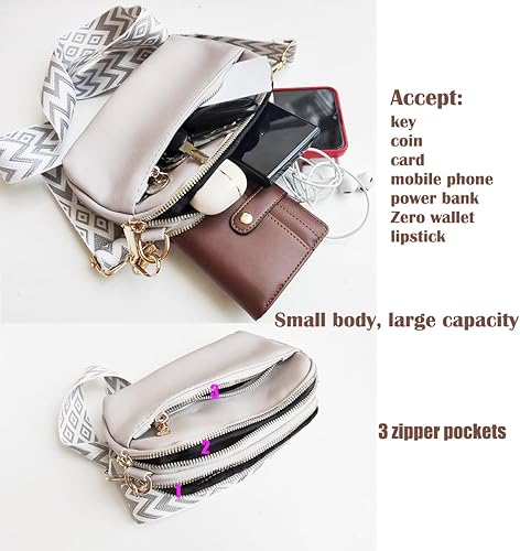 Miniatura 2 de Bolsos cruzados para mujer, bolsos de hombro de piel vegana y carteras para mujer con correa ancha ajustable