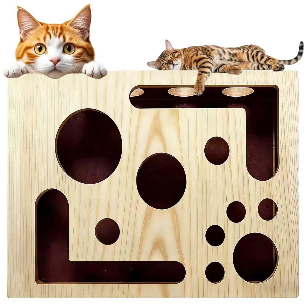 Photo 1 of 2026 New Cat Scratch Puzzle Enrichment Box, Cat Nail File Box with Sandpaper Inside, Toy Gift for a Cats that Hates Having Its Nails Trimmed, Stress-Free Alternative to Trimming Nails