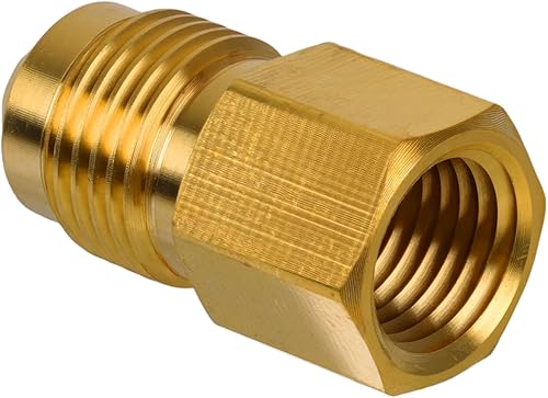 3/8 "macho flare x 1/4" NPT hembra latón tubo montaje, unión reductora acoplamiento, adaptador de gas, conector de tubo de latón duradero