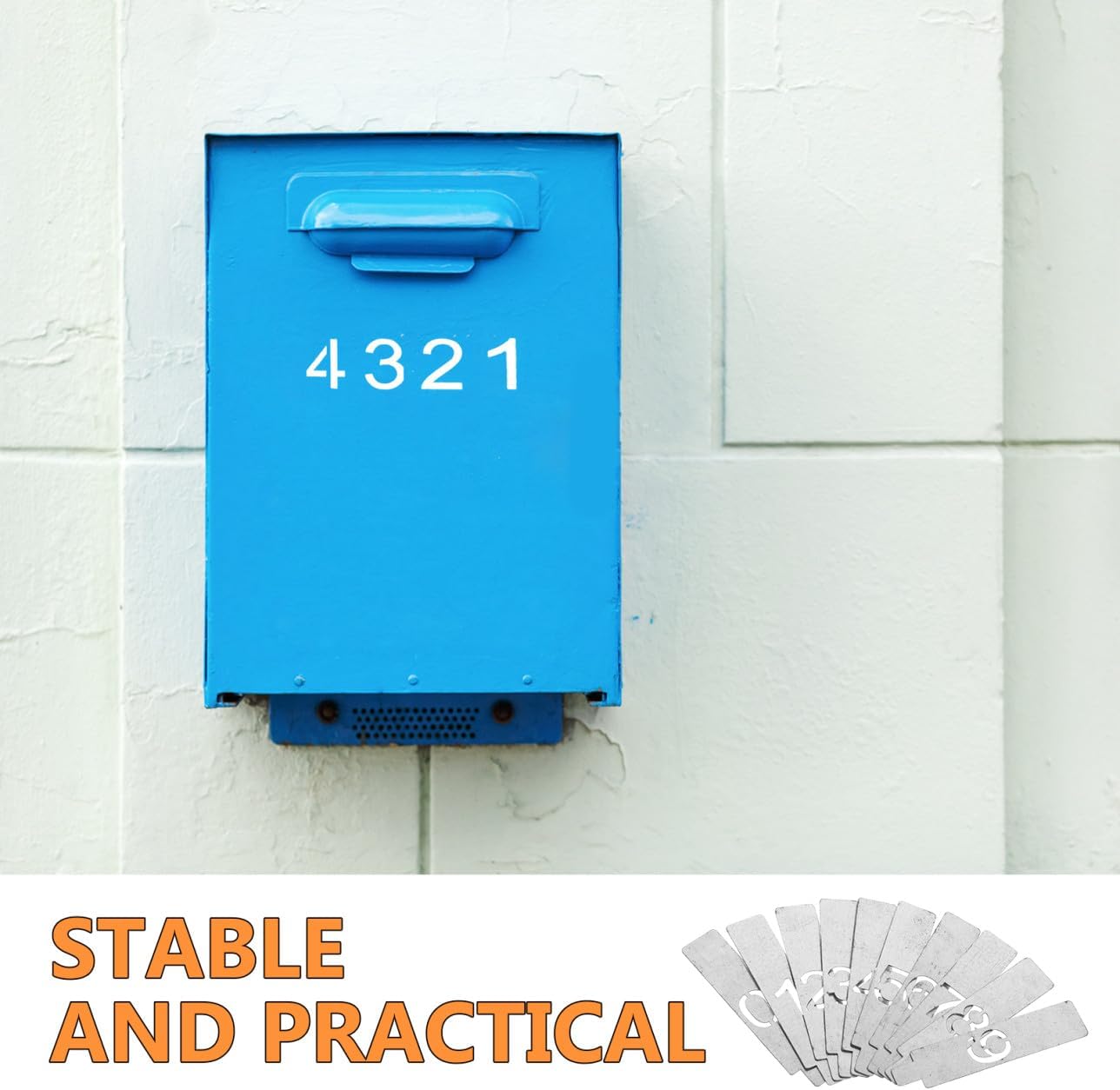 Hollow Iron Number Stencils Set 0-9 Templates Mailbox Wall Painting Stencils