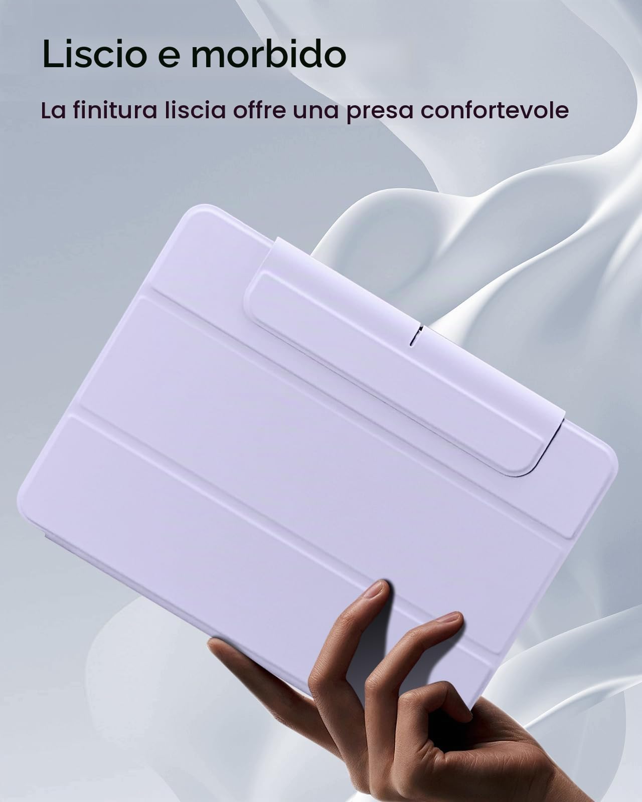 ESR Cover per iPad Air 11" M4/M3/M2 (2026/2025/2024), iPad Air 5a/4a (2022/2020), Custodia Magnetica Rimovibile, Supporto Verticale, Supporto per Pencil Pro/USB-C, Auto Attivazione/Standby, Violette
