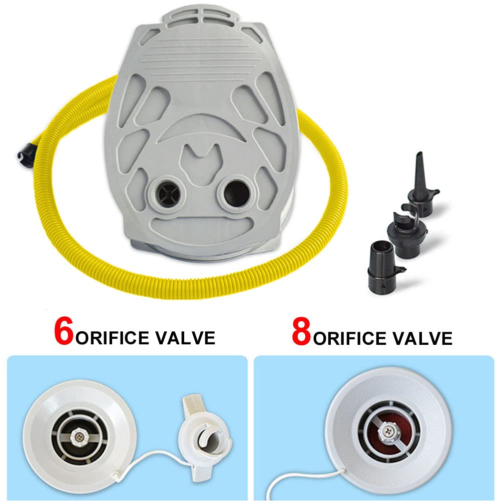 Pompa ad aria del piede, Pompa a pedale, Pompa a pedale per barca Pompa ad aria gonfiabile, Barca gonfiabile portatile Fast Camping Airbeds Pompa a pedale per canoa kayak