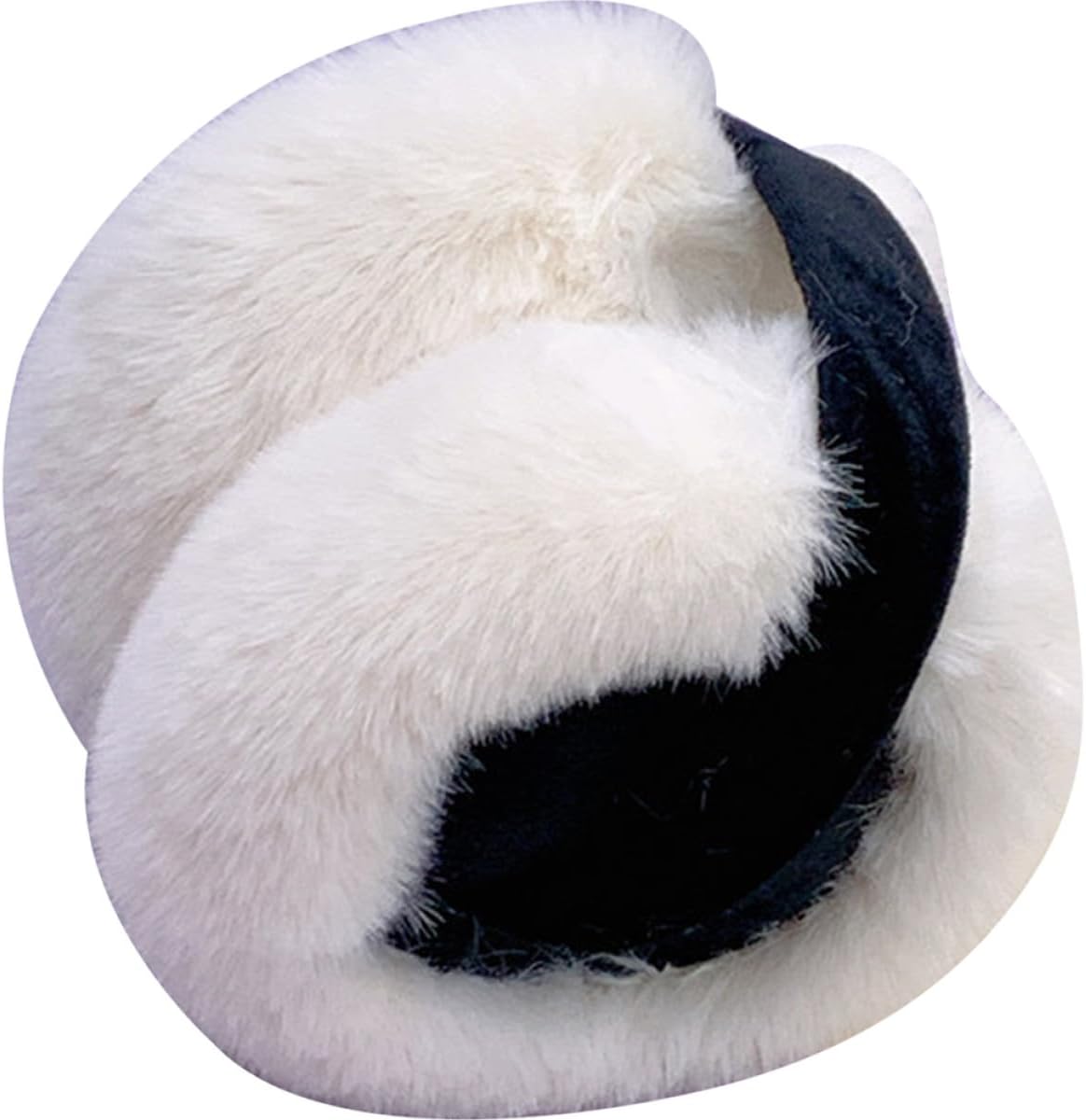 Ciieeo Winter Ear Muffs Plush Ear Warmers Foldable Thickened White Earmuffs for Men Women Outdoor Cycling Cold Weather Protection