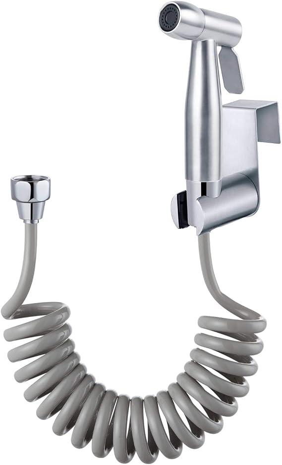 xocome Kit Pulvérisateur WC avec Flexible Télescopique 150 cm & Support Réservoir