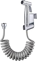 Vista 1 de Pulverizador de bidé de mano con manguera de ducha telescópica flexible de ABS de 59 pulgadas para limpieza de pañales de baño, baño de mascotas