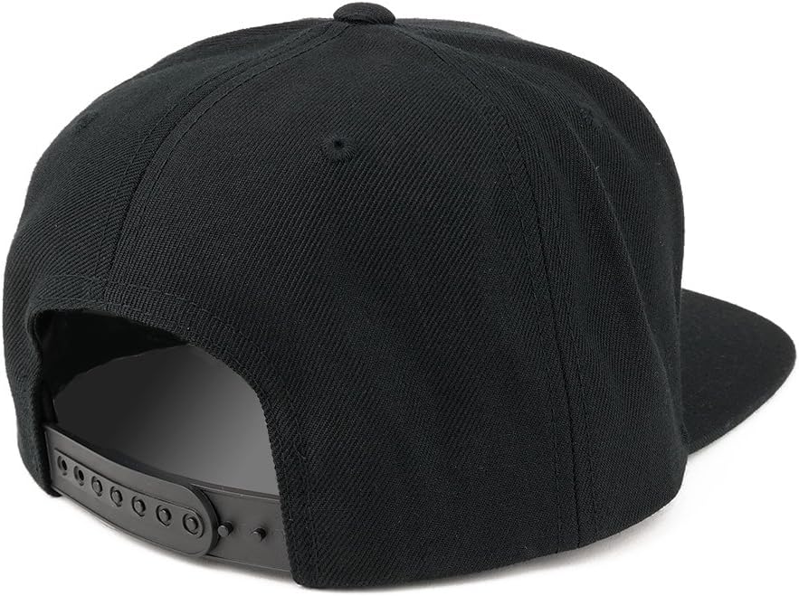 Diamond Embroidered Flat Bill Snapback Cap