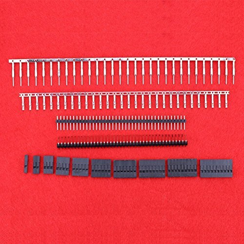 Hilitchi 635 Pcs 40 Pin 2.54Mm Pitch Single Row Pin Headers, Connector Housing Female, Male/Female Pin Connector Kit #TOP1