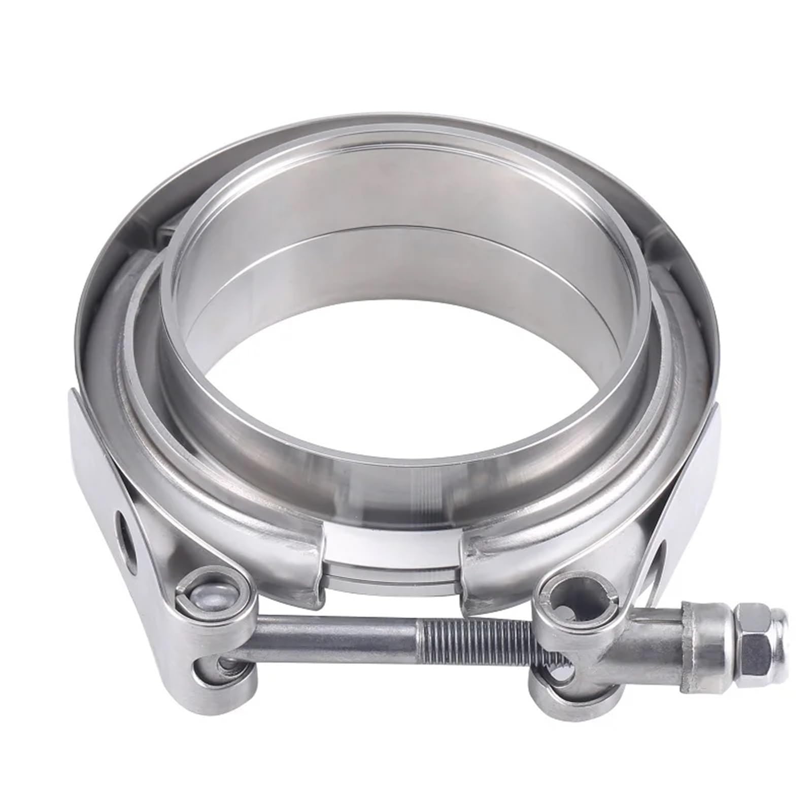 Qxyogo Men's 89Mm 3.5 Inch Double Bolt Exhaust Clamp Pipe Connector 304 Stainless Steel 2" 2.25" .5 3 Inch 51 63 76 Mm V Band Clamp Turbo Exhaust Pipe Vband Fe Flange Kits