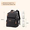 Diaper Bag Backpack by BabbleRoo - Travel Large Baby Diaper Bag with Changing Pad, Waterproof Baby Bag for Mom and Dad, with Pacifier Case, Luggage Strap with Stroller Clip, Black