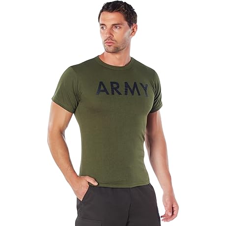 Rothco Physical Training Military T-Shirt | Army Tshirts Shirts For Men