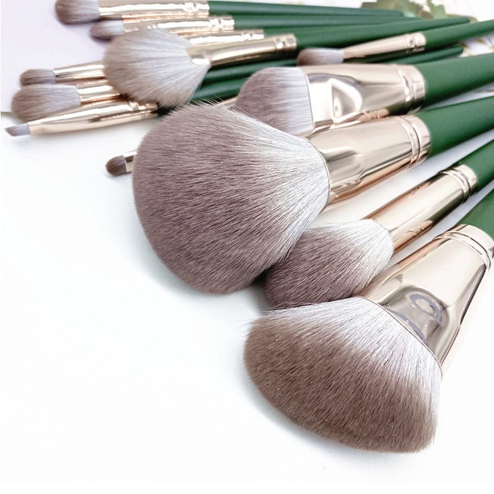 Ensemble De 14 Pinceaux De Maquillage en Bois pour Fond De Teint, Poudre, Blush, Fard À Paupières, Mélange De Lèvres