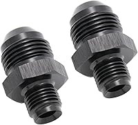 Vista 27 de Aluminio -8AN macho Flare a 1/2 x 20 rosca macho invertido adaptador de asiento accesorios negro