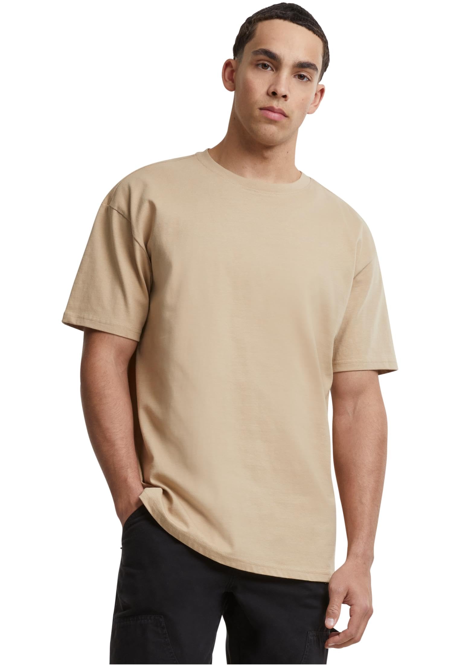 Urban Classics Men's Heavy Oversized Tee Wide Cut, Long Tee, Short Sleeves Shirt with Crew Neck, 100% Jersey Cotton (pack of 1)