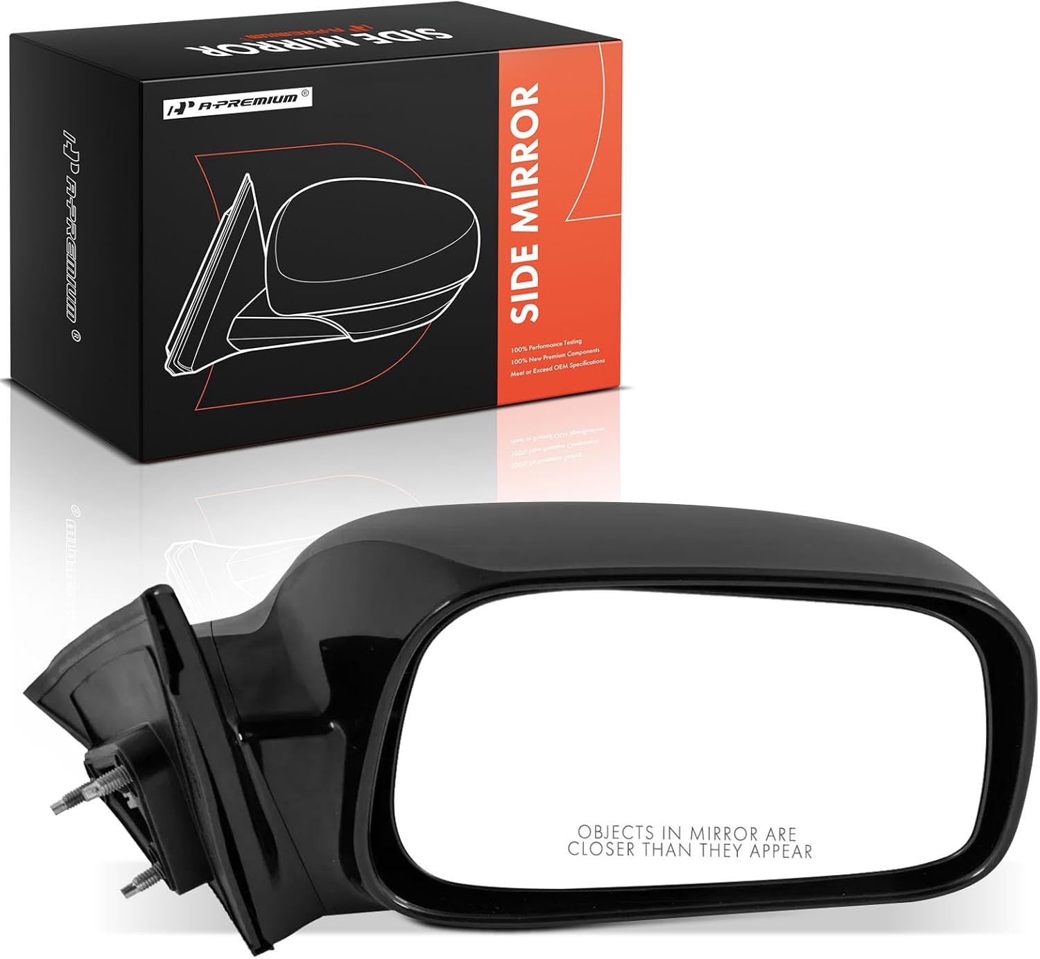 A-Premium Passenger Side Power Door Mirror - Compatible with Toyota Camry 2002 2003 2004 2005 2006 - Non-Heated, Non-Folding, Black Outside Rear View Mirror - Replace# 8791033500C0