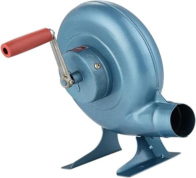 Hand Crank Blacksmith Forge Blower - Iron Gear Popcorn Fan Manual Fan, Manual Forge Blower, Cooking Manual BBQ Air Blower, BBQ Fan Coal Lighter Grill BBQ Lighters, with Hand Crank Tool150W