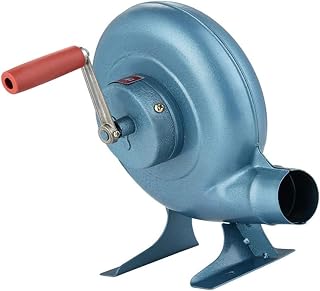Hand Crank Blacksmith Forge Blower - Iron Gear Popcorn Fan Manual Fan, Manual Forge Blower, Cooking Manual BBQ Air Blower, BBQ Fan Coal Lighter Grill BBQ Lighters, with Hand Crank Tool(120W)