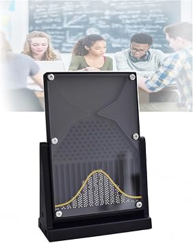 7.1 * 4.7 Inch, Galton Board, Demonstrating Normal Distribution, Probability Teaching Demonstrations, and Bell Curves, Suitable for Physics Experiment Teaching, EtcColorBlack