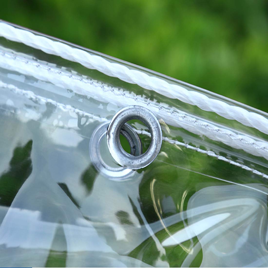 Lona Impermeables Exterior Transparente,Prueba de Polvo Tela Cubierta,Película PVC 0.35mm,Prueba de Lluvia Toldos de Plantas,Lona de Protección For Invernadero Jardín,con Ojales(2x4m/6.6x13ft)