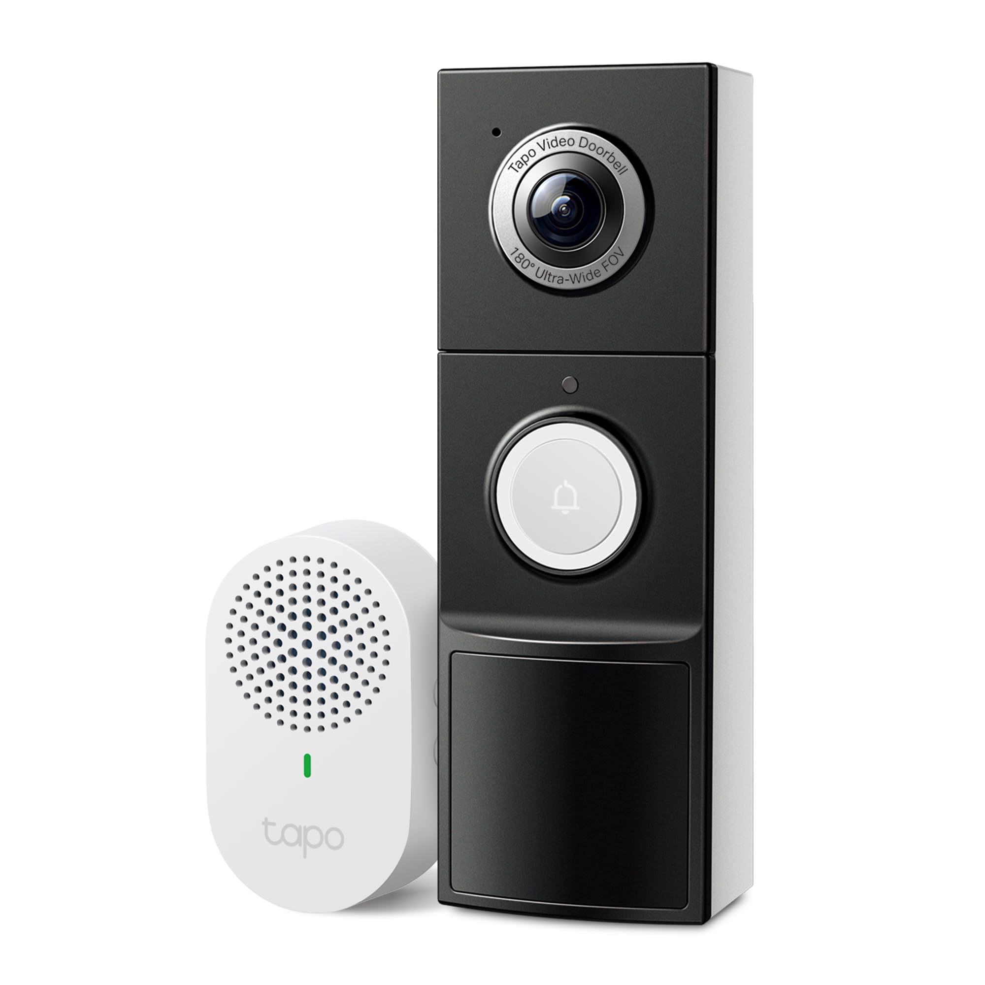 Tapo D235 Sonnette sans Fil avec Camera 2K+ 5MP, IP66 étanche, 180° Vision Ultra-Large, Vision Nocturne Couleur, Audio Bidirectionnel, Détection AI Gratuite