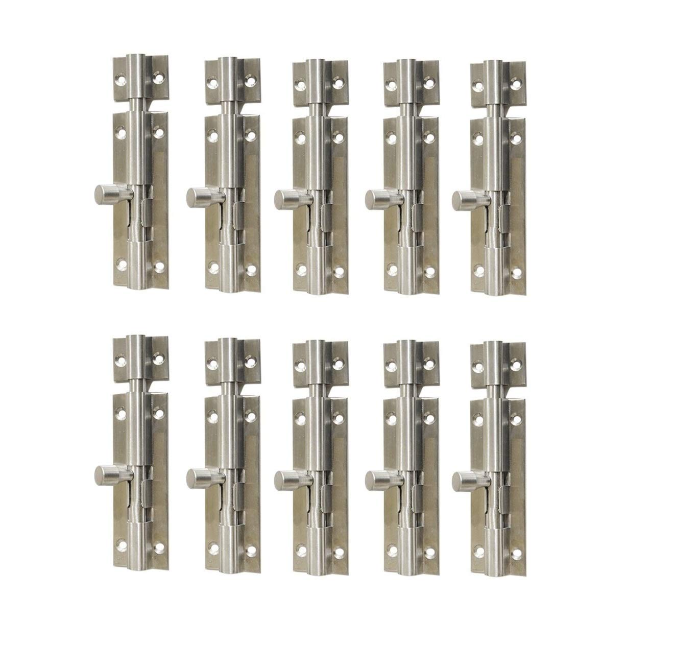Cloudteil India Stainless Steel Plain Tower Bolt 4 Inches Silver Pack of 10 Pieces (B08TLMPRHX) Amazon Price History, Amazon Price Tracker