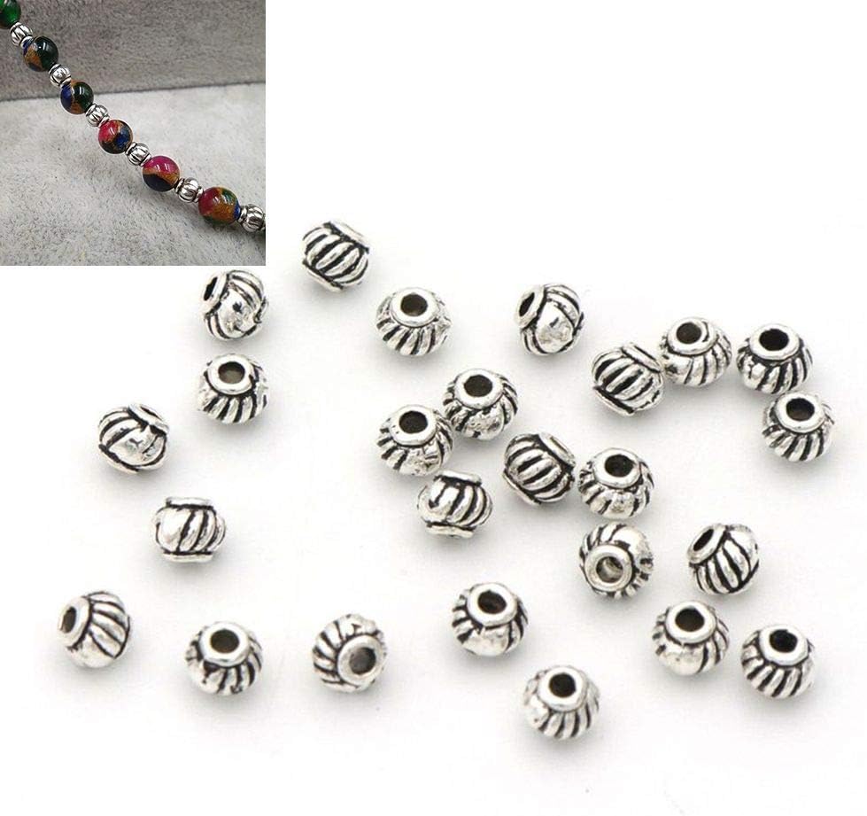 MaiYA- Wholesale 100pcs Tibetan Silver Charms Spacer Beads Jewelry Findings Making DIY