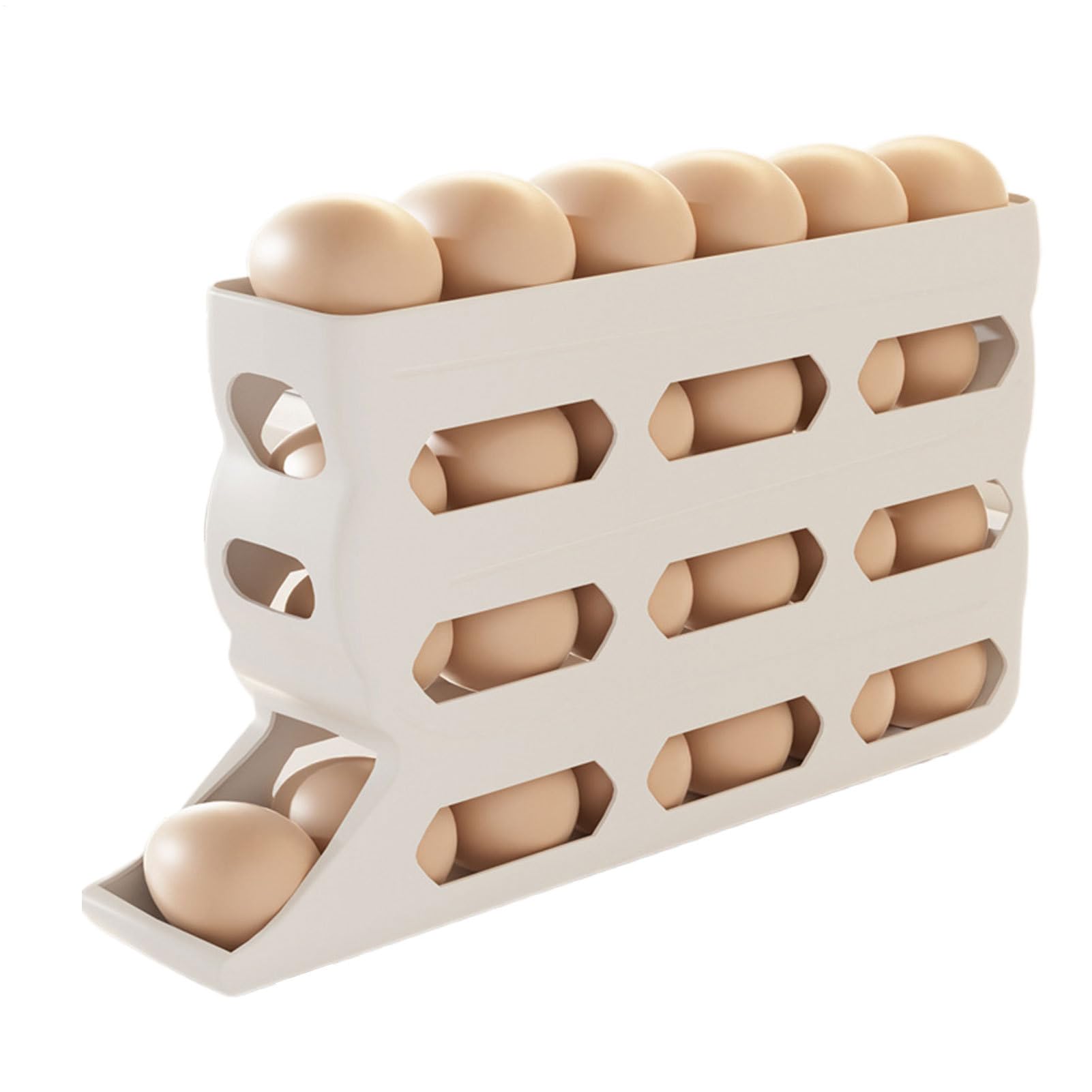 Almacenamiento de huevos para frigorífico con dispensador automático de 30 unidades