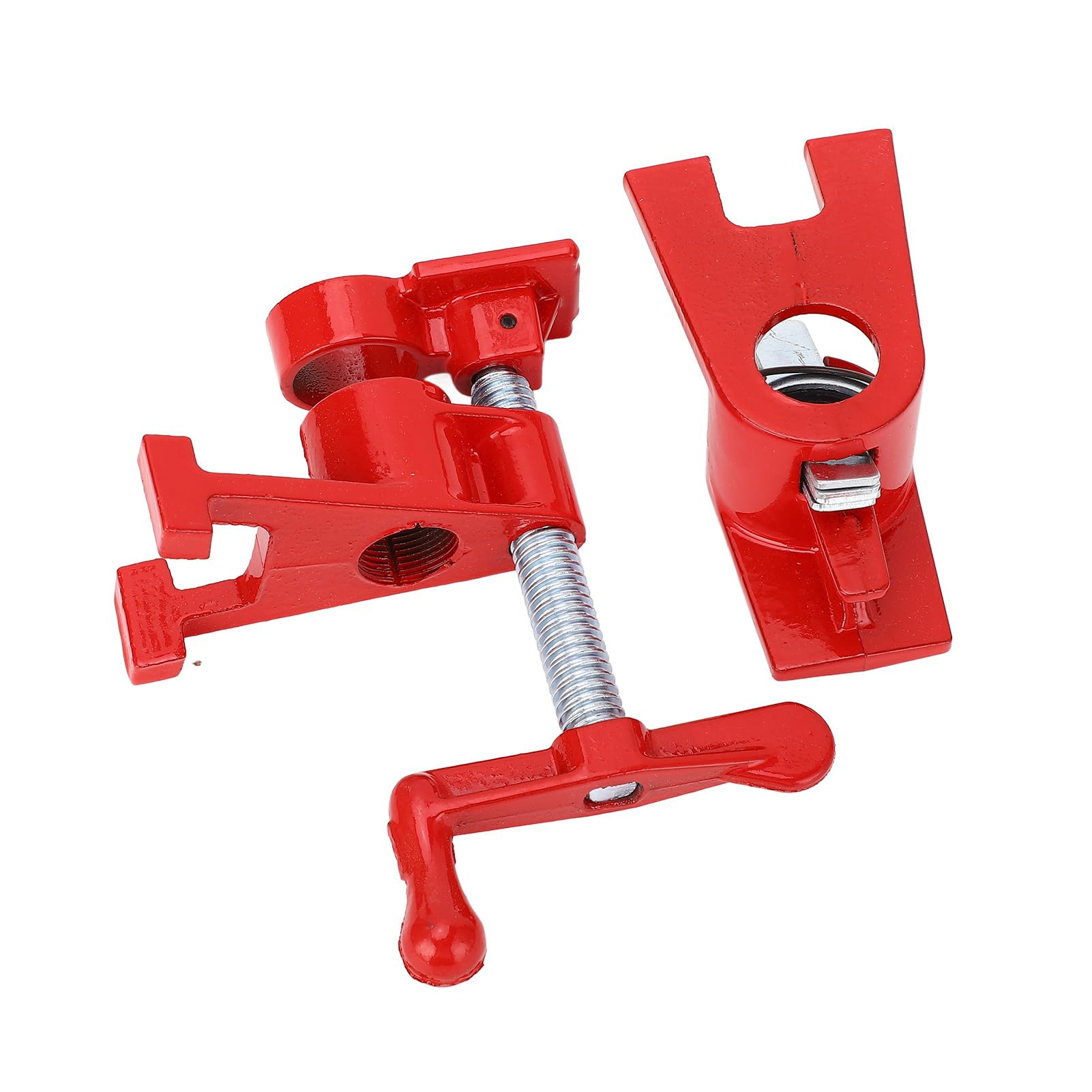Juego de 4 Abrazaderas para Tubos, Abrazadera de Mandíbula Ajustable de Hierro Maleable Resistente con Diseño Liviano, Ideal para Carpintería, Sujeción de Madera, Metal y Plástico