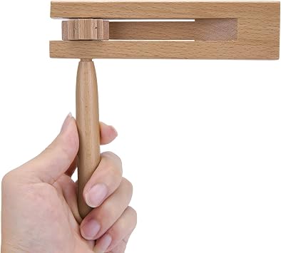 Traditional Matraca Toy - Wooden Spinning Rattle Ratchet Noise Maker for Games, Parties and Sports