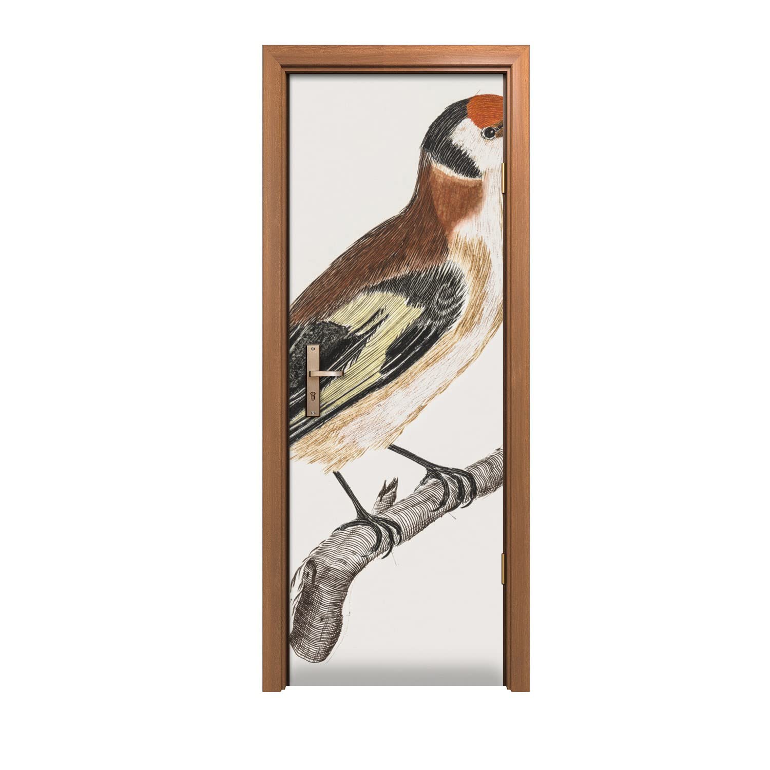 Autocollant de porte 70x200cm Coloray pour décoration d'intérieur au motif branche d'oiseaux