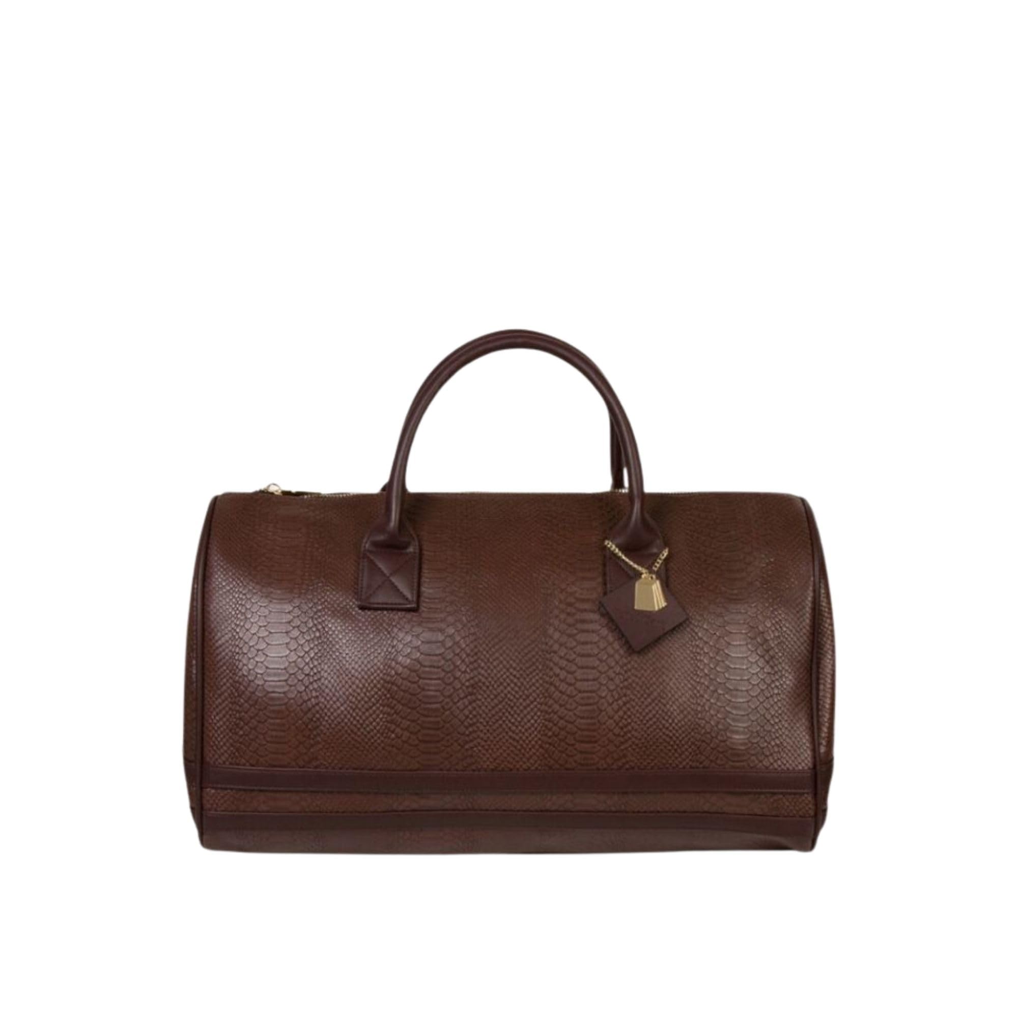 Tote&Carry Apollo 2 Duffle Bag for Travel Women & Men, TSA Approved Carry On Duffel Bag, Premium Vegan Leather w/Gold Hardware, Durable Weekender