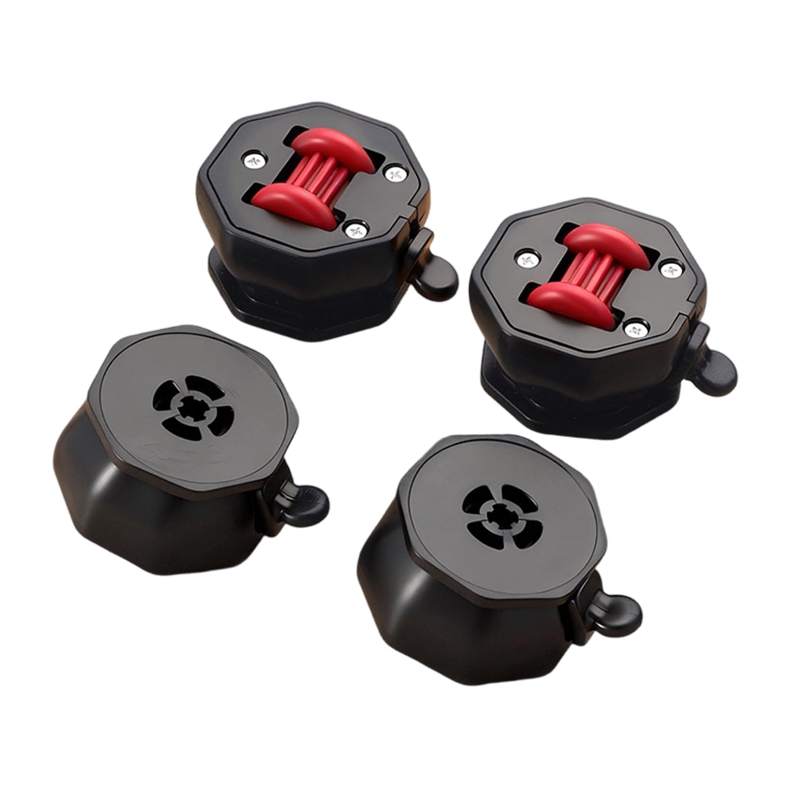 Fentency E 4Pcs Adhesiv Casters Wheel Non Drill Applianc Rollers 360 Degre Rotation Sticky Pulley Sliders With Brak Non Drill Universals Rollers